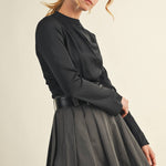 HIGH NECK RUCHED TOP - Shabby 2 Chic Boutiques