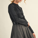 HIGH NECK RUCHED TOP - Shabby 2 Chic Boutiques