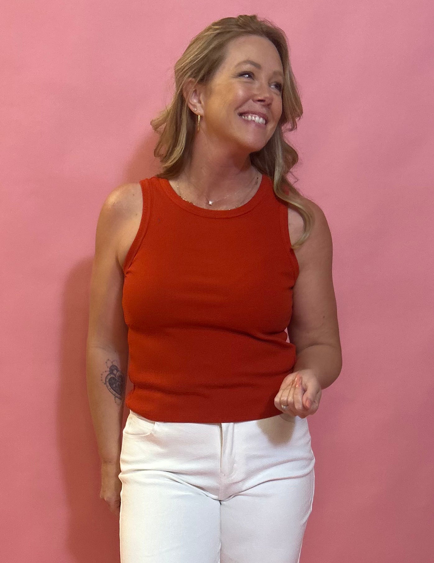 Hadley Tank in Cabana Red