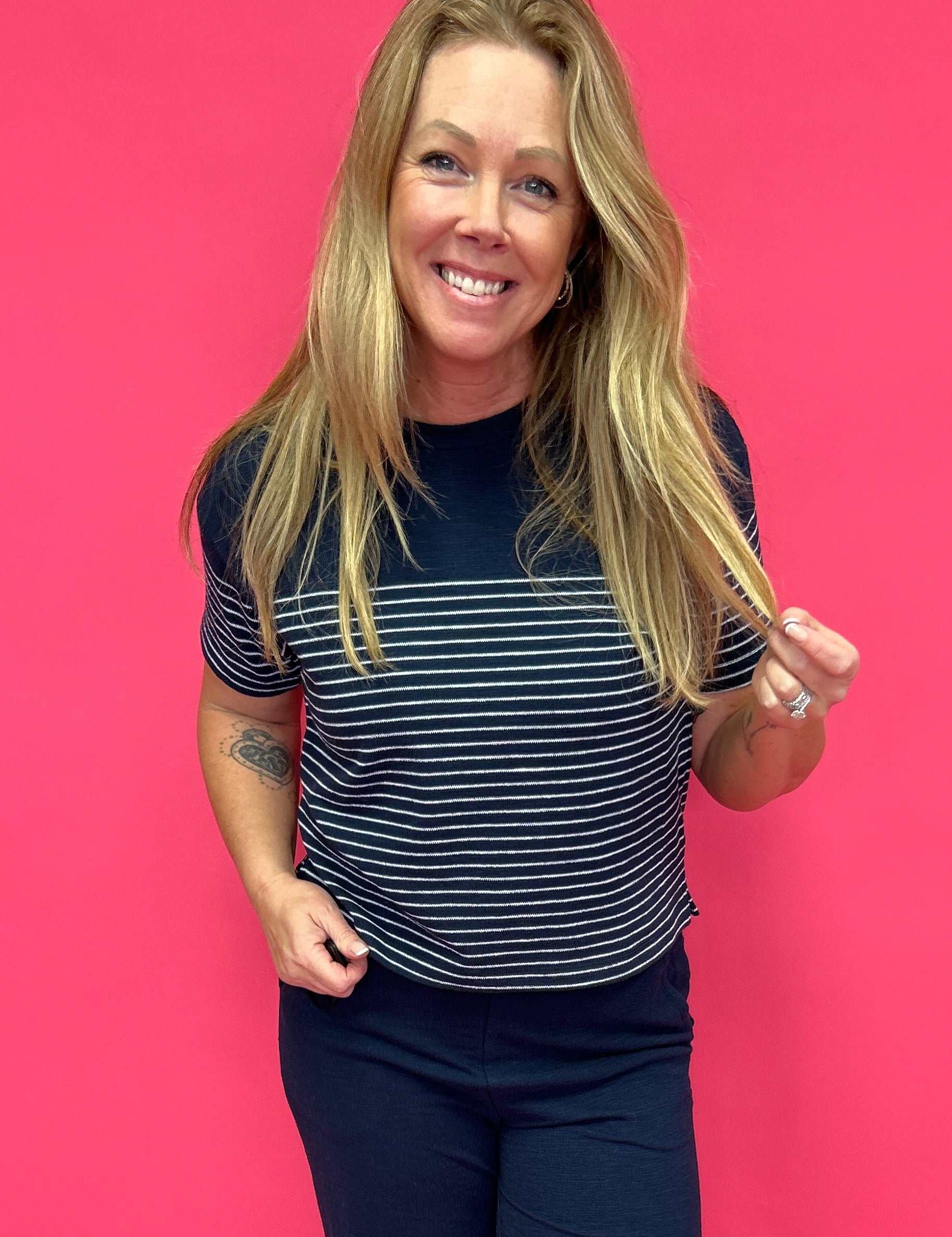 Harbor Striped Shirt in Eclipse (ZSupply) - Shabby 2 Chic Boutiques