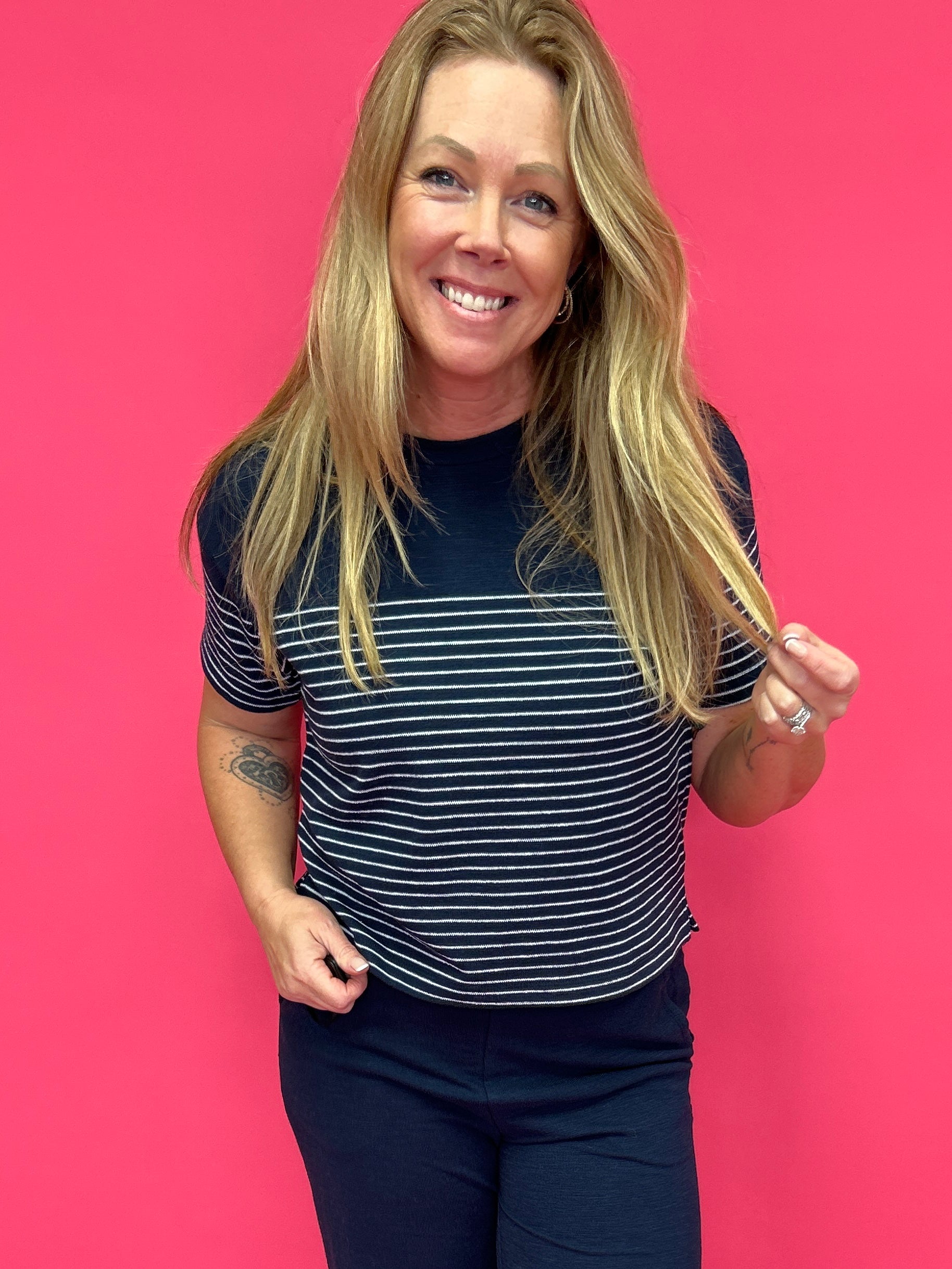 Harbor Striped Shirt in Eclipse (ZSupply) - Shabby 2 Chic Boutiques