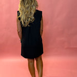 Harvey Sleeveless Knit Mini Dress in Black