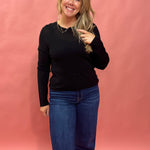 Heart of Hearts Sweater in Black