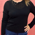 Heart of Hearts Sweater in Black