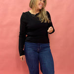 Heart of Hearts Sweater in Black