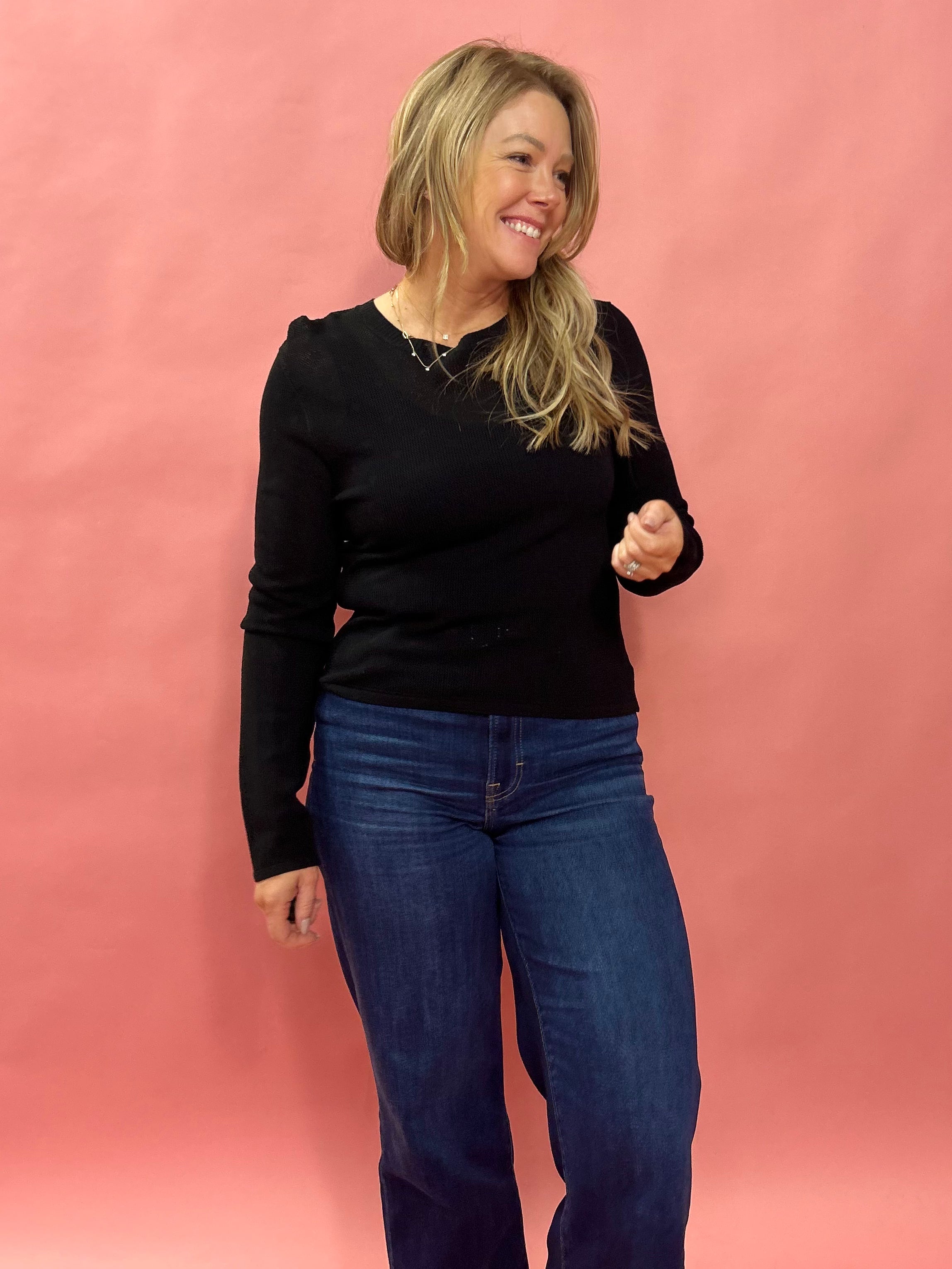Heart of Hearts Sweater in Black