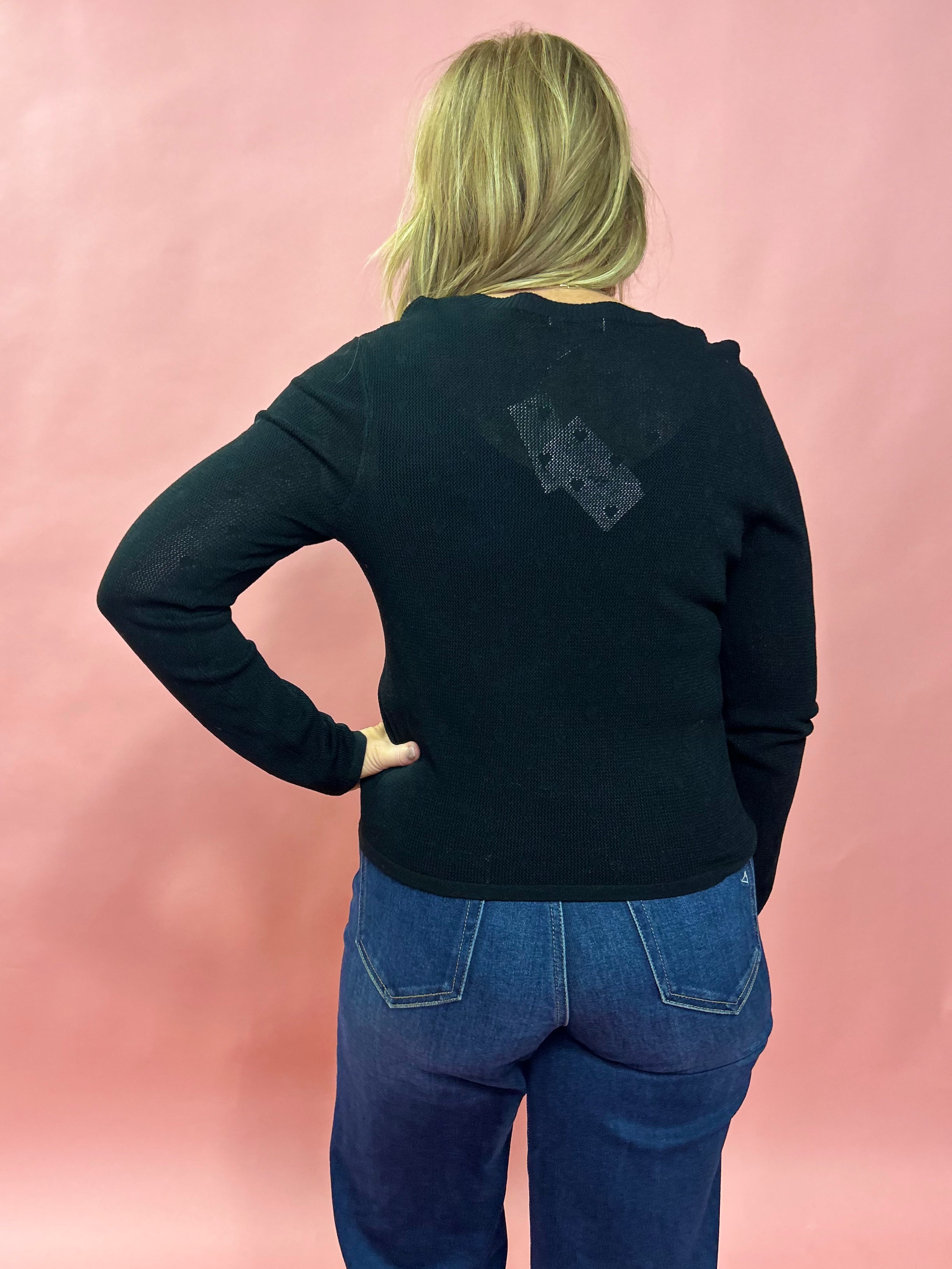 Heart of Hearts Sweater in Black