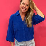 Helena Shirt in Cobalt Blue (ZSupply) - Shabby 2 Chic Boutiques