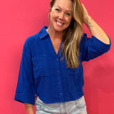 Helena Shirt in Cobalt Blue (ZSupply) - Shabby 2 Chic Boutiques