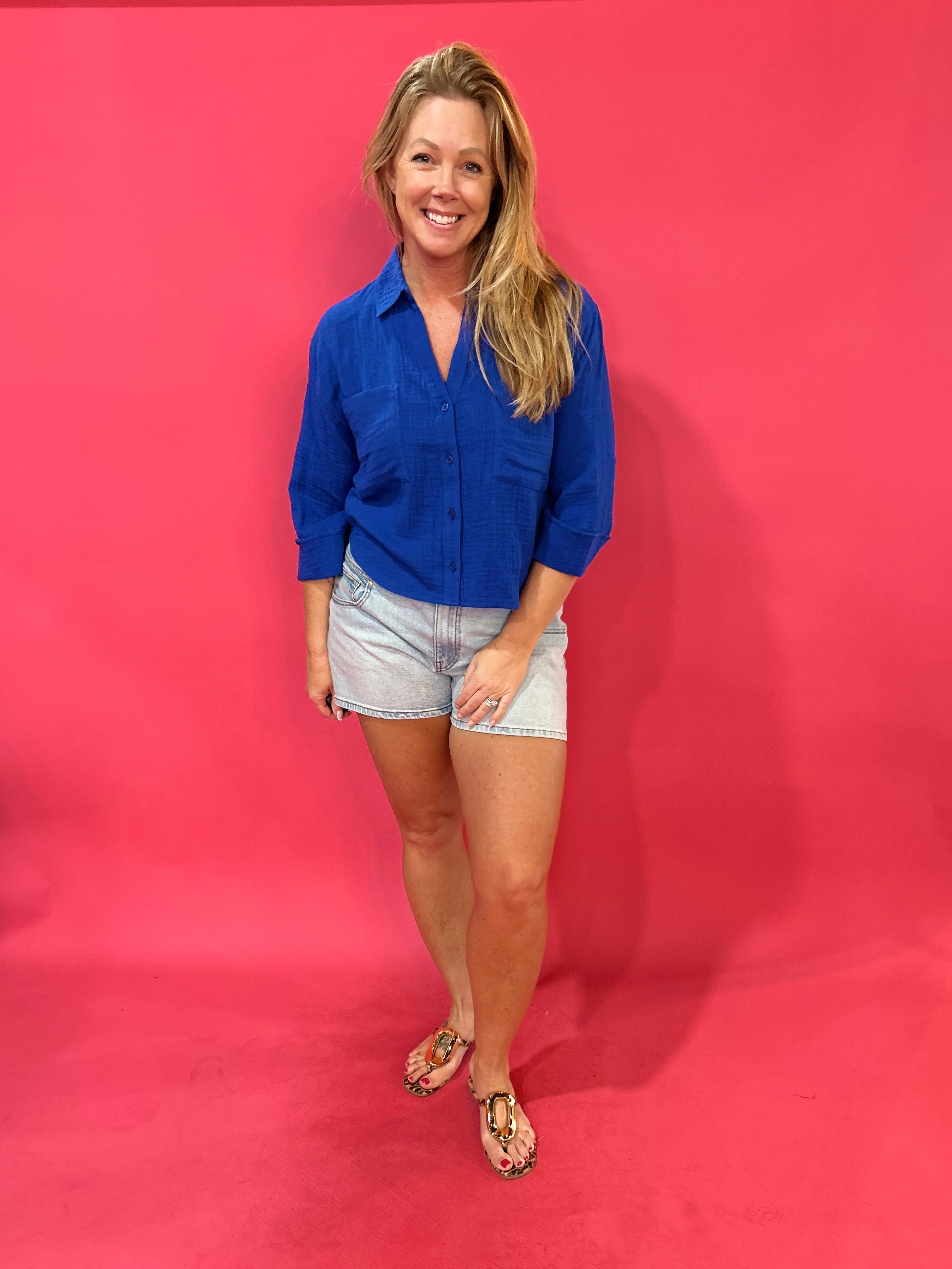 Helena Shirt in Cobalt Blue (ZSupply) - Shabby 2 Chic Boutiques