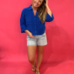 Helena Shirt in Cobalt Blue (ZSupply) - Shabby 2 Chic Boutiques