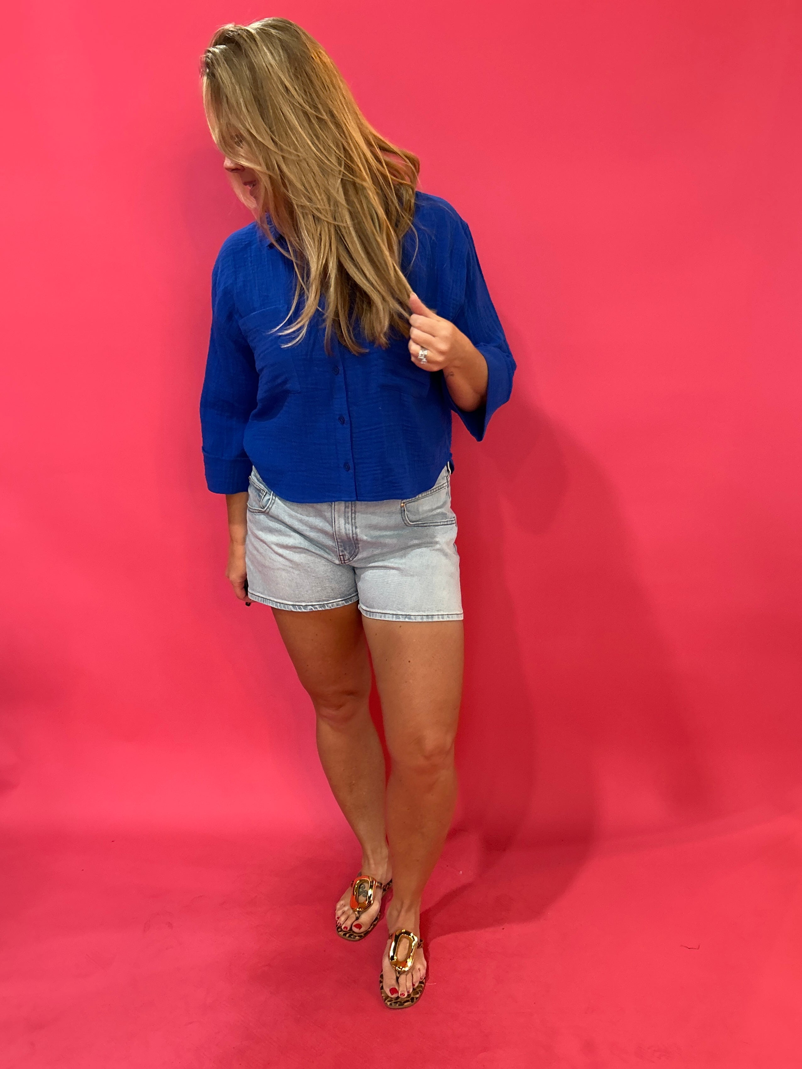 Helena Shirt in Cobalt Blue (ZSupply) - Shabby 2 Chic Boutiques