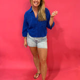Helena Shirt in Cobalt Blue (ZSupply) - Shabby 2 Chic Boutiques