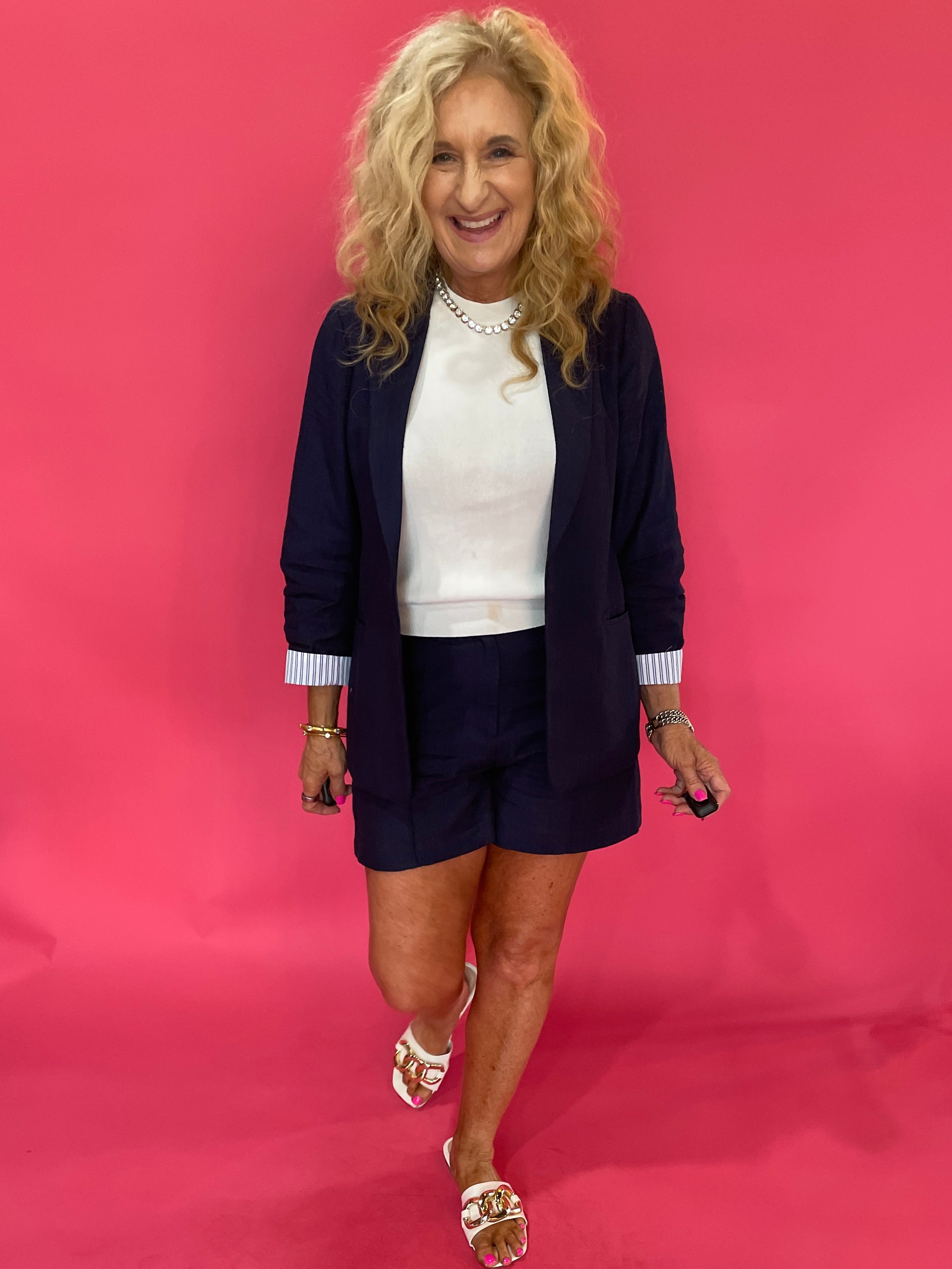 Hello Sunshine Short Sleeve Blazer - Shabby 2 Chic Boutiques