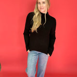 Hera Ribbed Sweater in Black