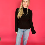 Hera Ribbed Sweater in Black