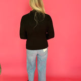 Hera Ribbed Sweater in Black