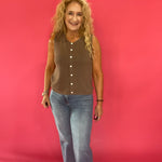 Syd Sweater Vest in Pebble Coast