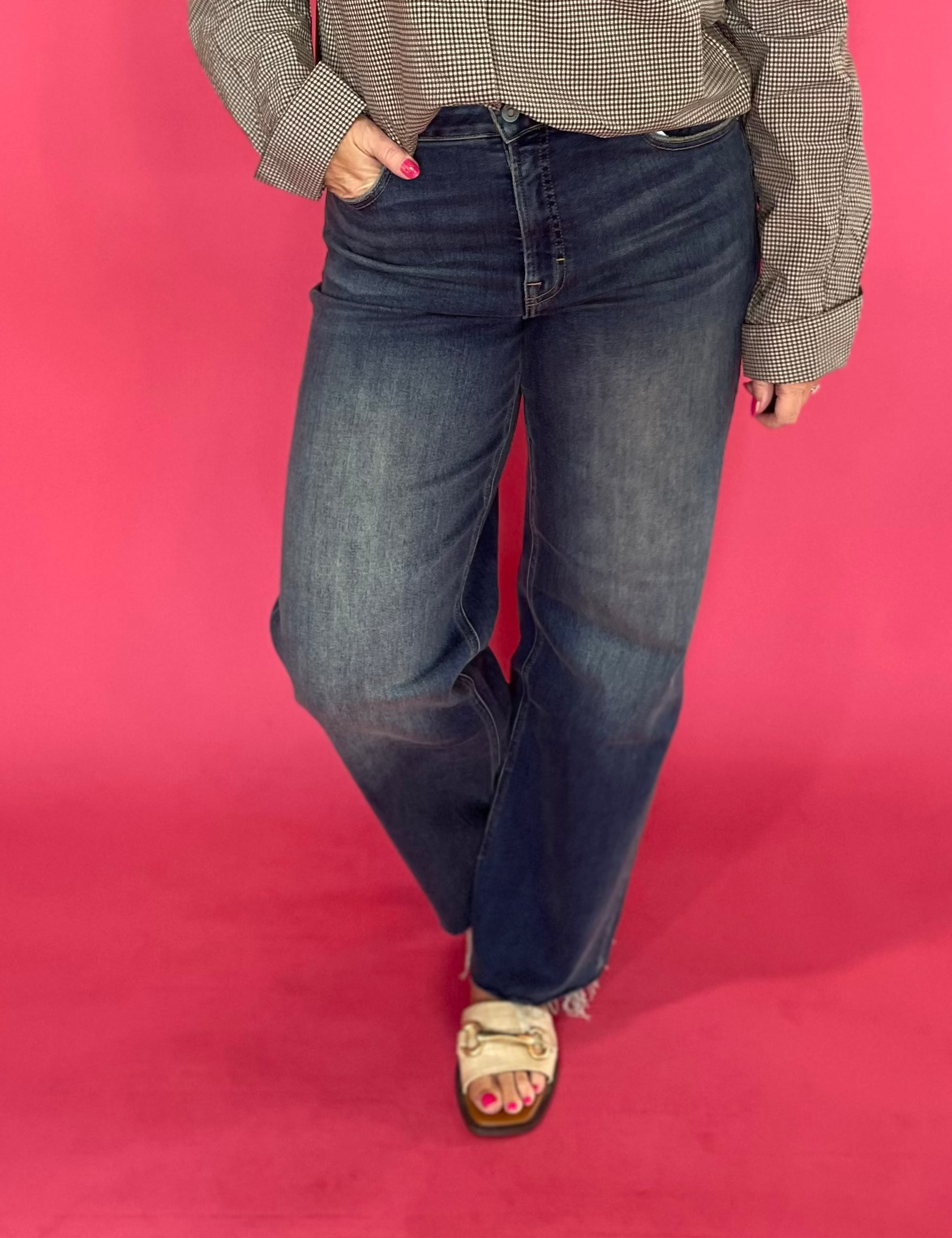 Hidden Logan Dad Jeans – Dark Vintage Wash