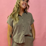 Hillary Button Down Short Sleeve Blouse