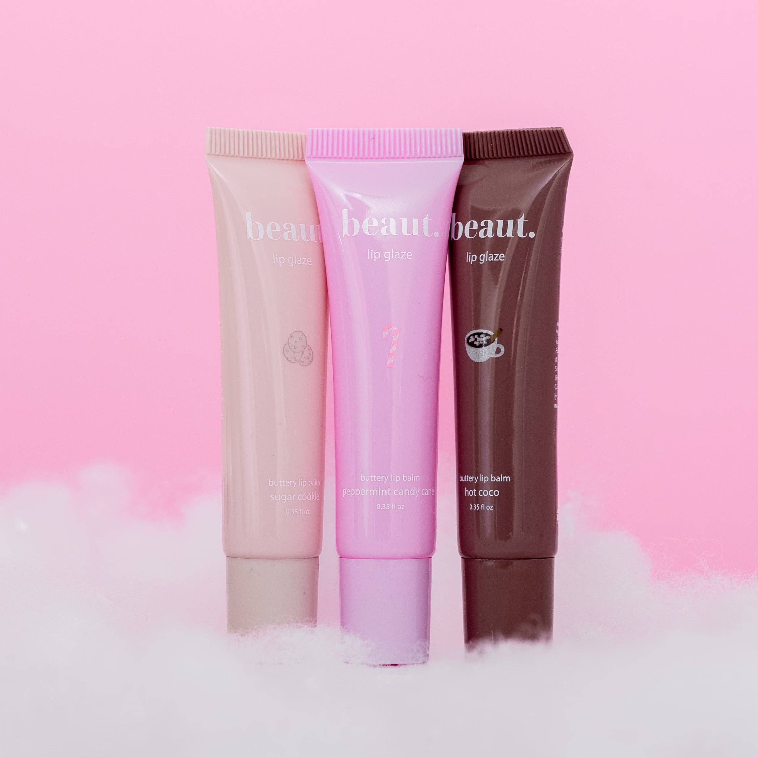 Holiday Lip Glaze Trio: Sugar Peppermint & Cocoa