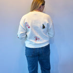 Holly Jolly Embroidered Christmas Cardigan
