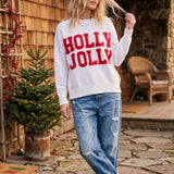 Holly Jolly Red Oversized Christmas Sweater
