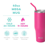 Hot Pink Mega Mug 40oz