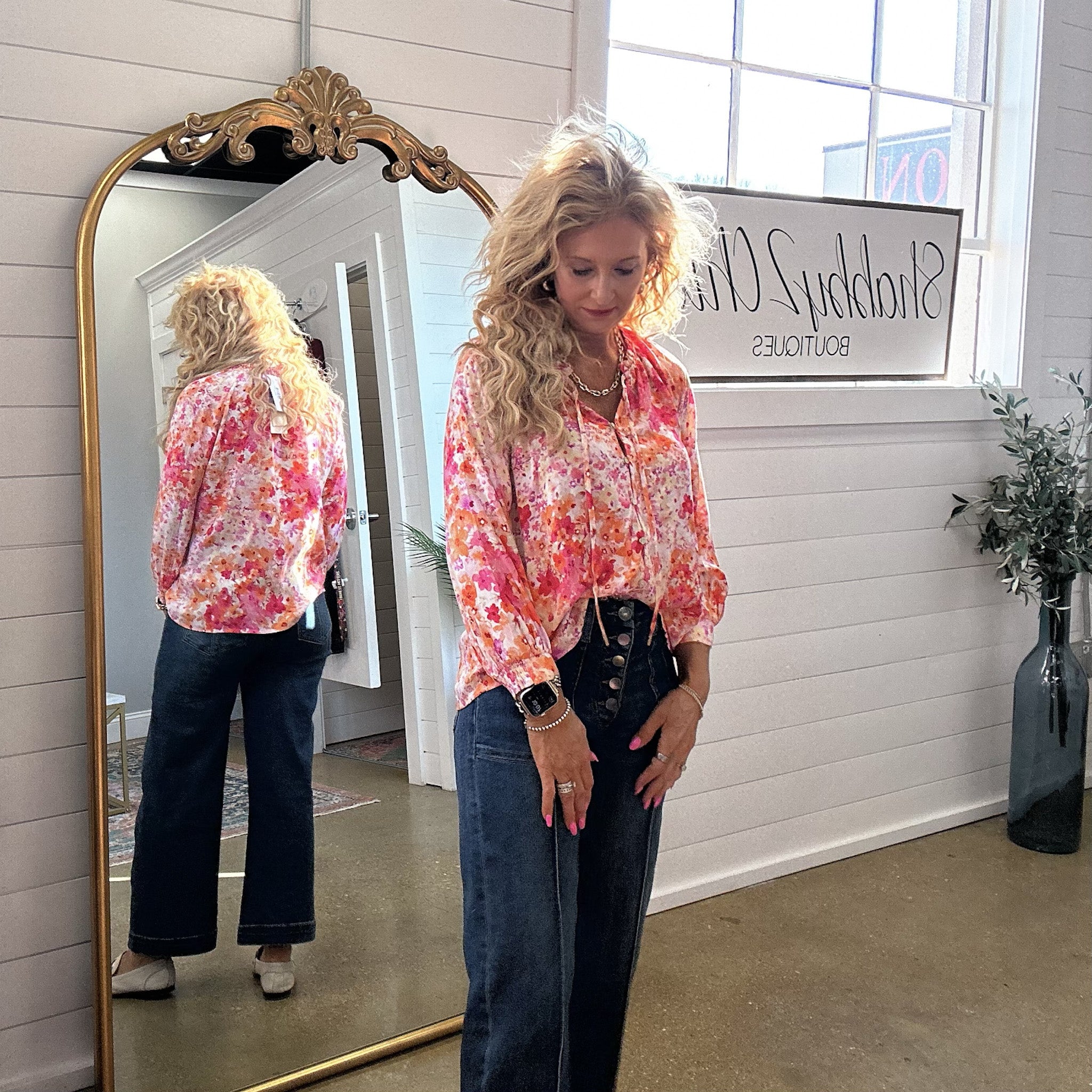 Chase The Feeling Floral Blouse