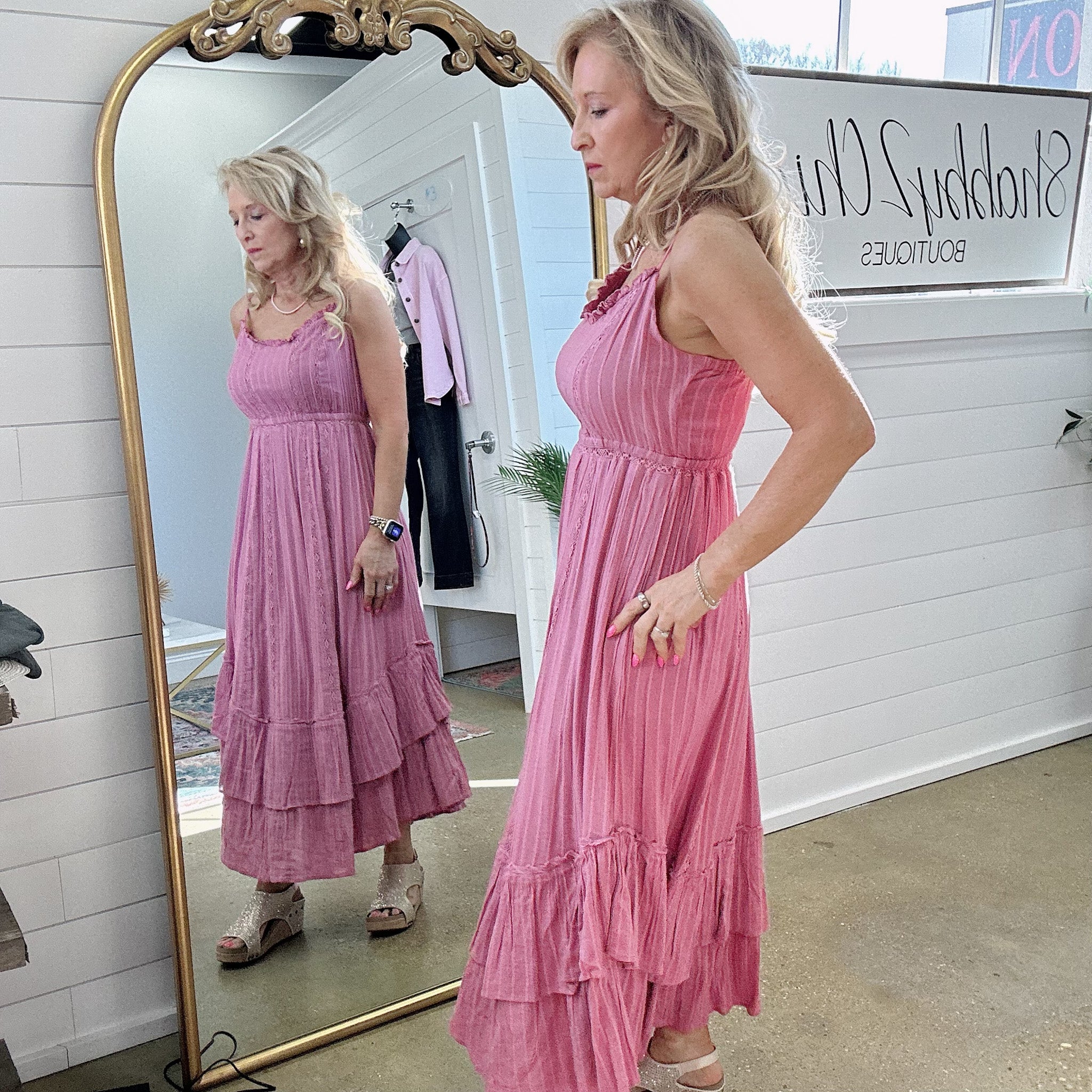 Rose Maxi Dress in Dusty Orchid