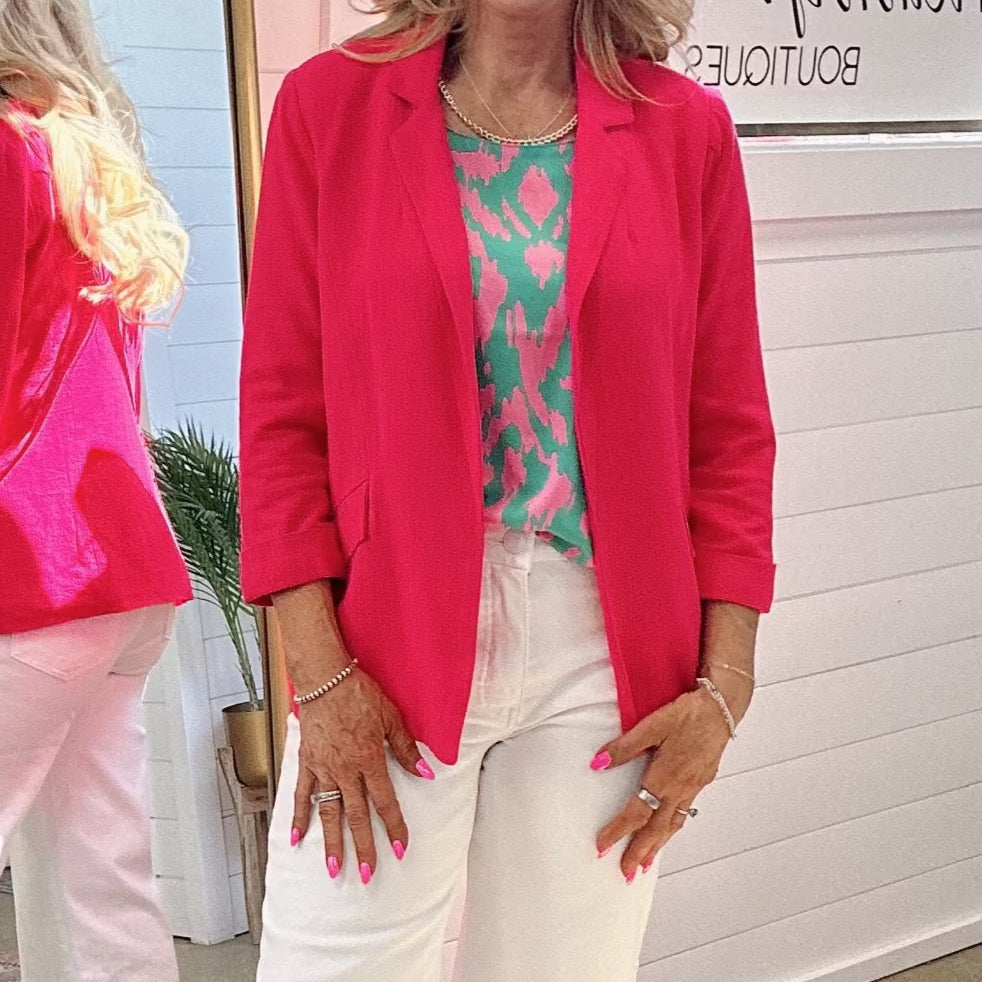 Serious Business Blazer in Pink