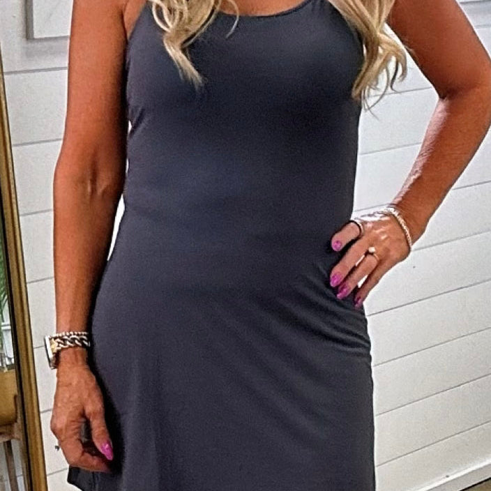 Get Moving Dress in Charcoal