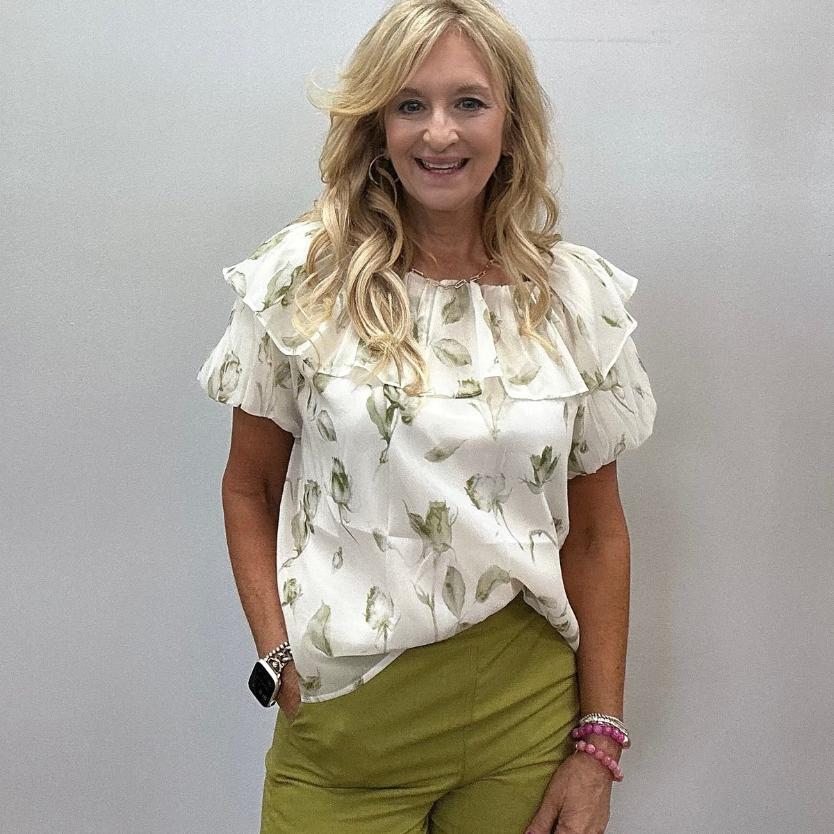 Andrea Trouser Shorts in Green