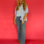 The Do-It-All Oversized Button Down in Blue