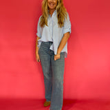 The Do-It-All Oversized Button Down in Blue