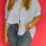 The Do-It-All Oversized Button Down in Blue