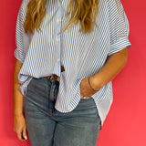 The Do-It-All Oversized Button Down in Blue