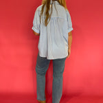 The Do-It-All Oversized Button Down in Blue
