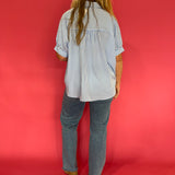 The Do-It-All Oversized Button Down in Blue
