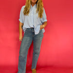 The Do-It-All Oversized Button Down in Blue