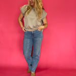 The “Cloud Nine” Scuba Top in Beige