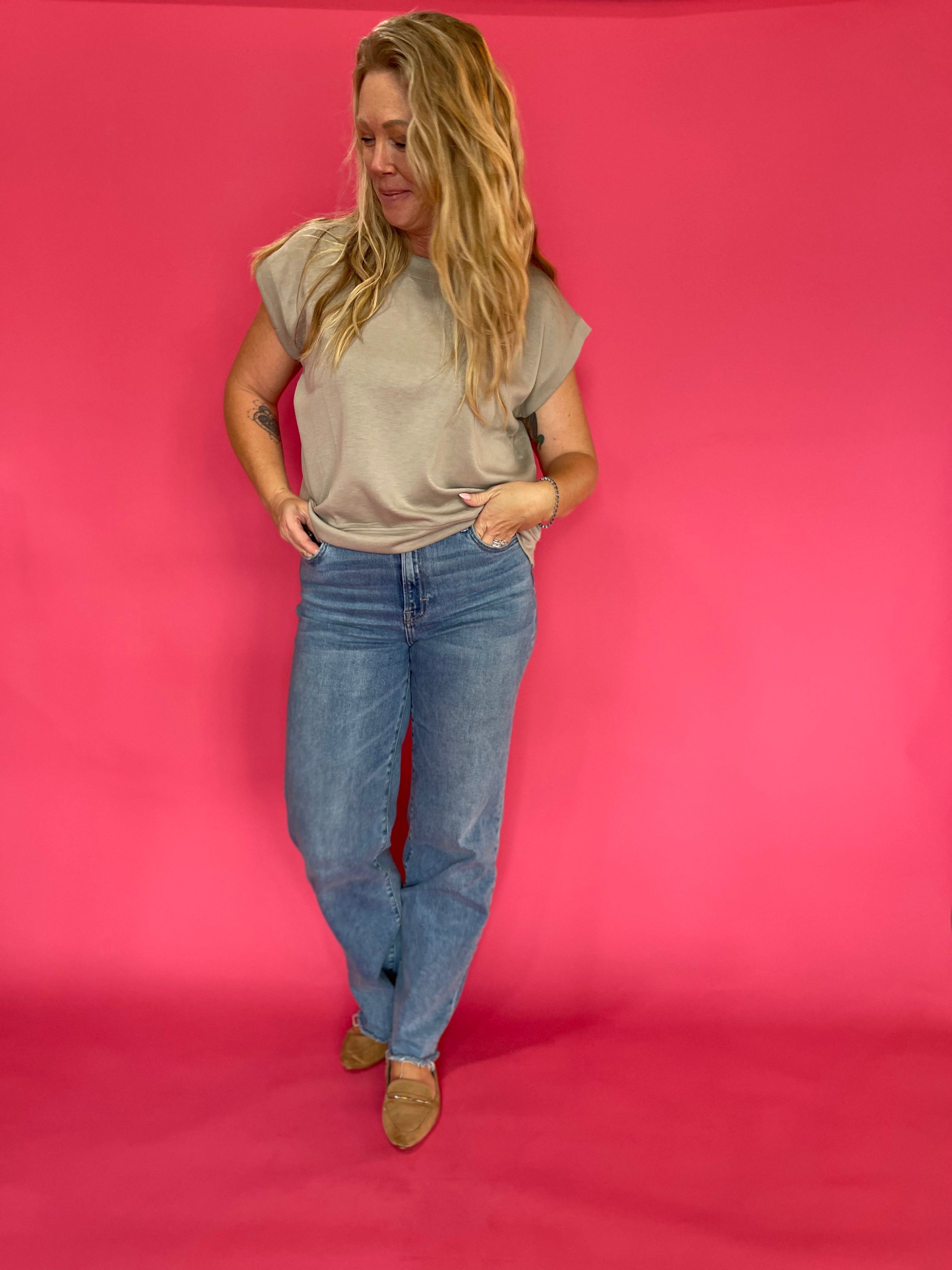 The “Cloud Nine” Scuba Top in Beige