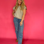 The “Cloud Nine” Scuba Top in Beige