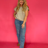The “Cloud Nine” Scuba Top in Beige