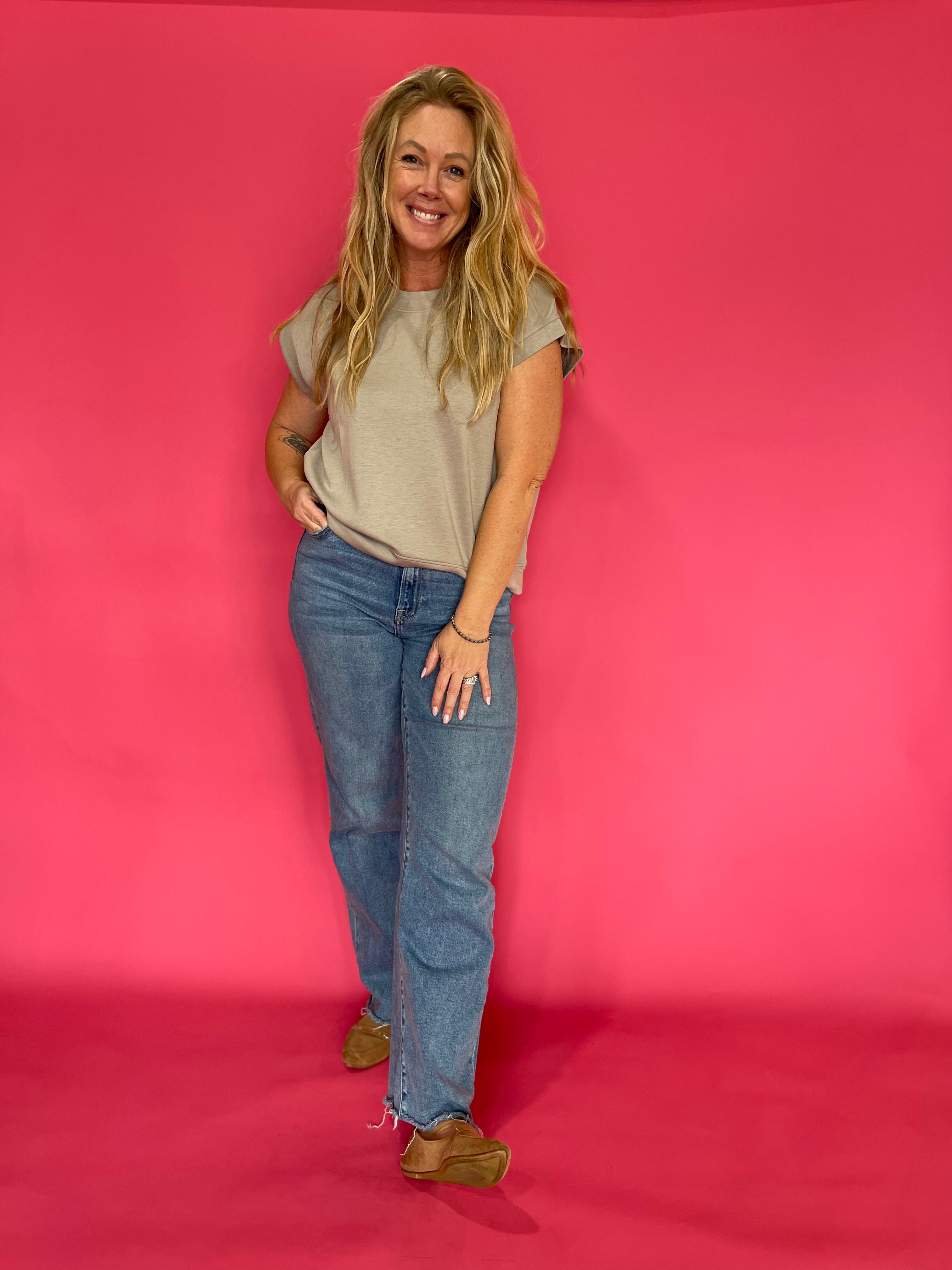 The “Cloud Nine” Scuba Top in Beige