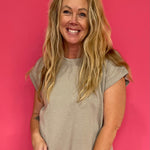 The “Cloud Nine” Scuba Top in Beige