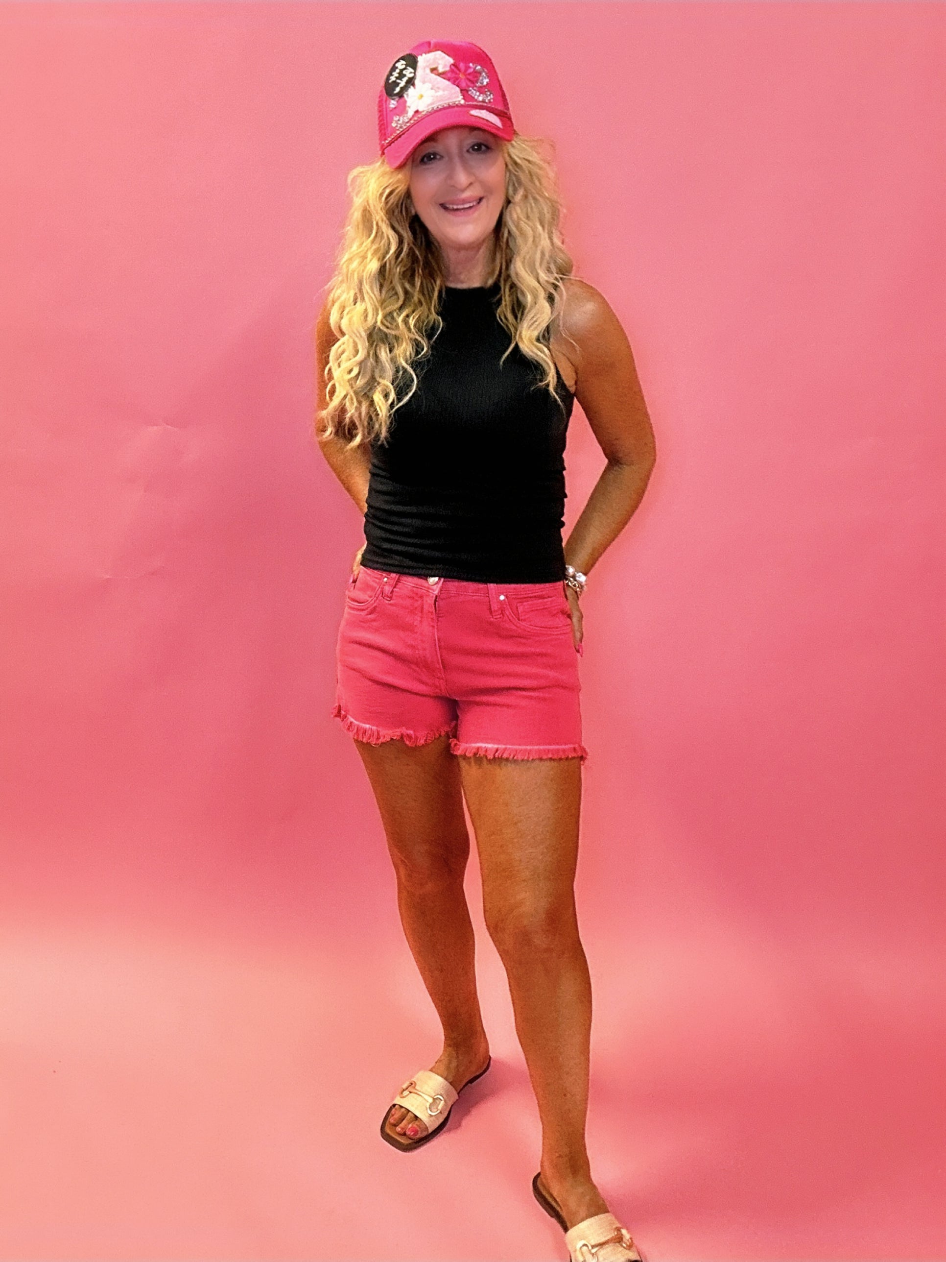 Jane High Rise Shorts in Watermelon