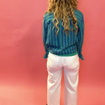 Saturdays Stripe Gauze Shirt in Blue