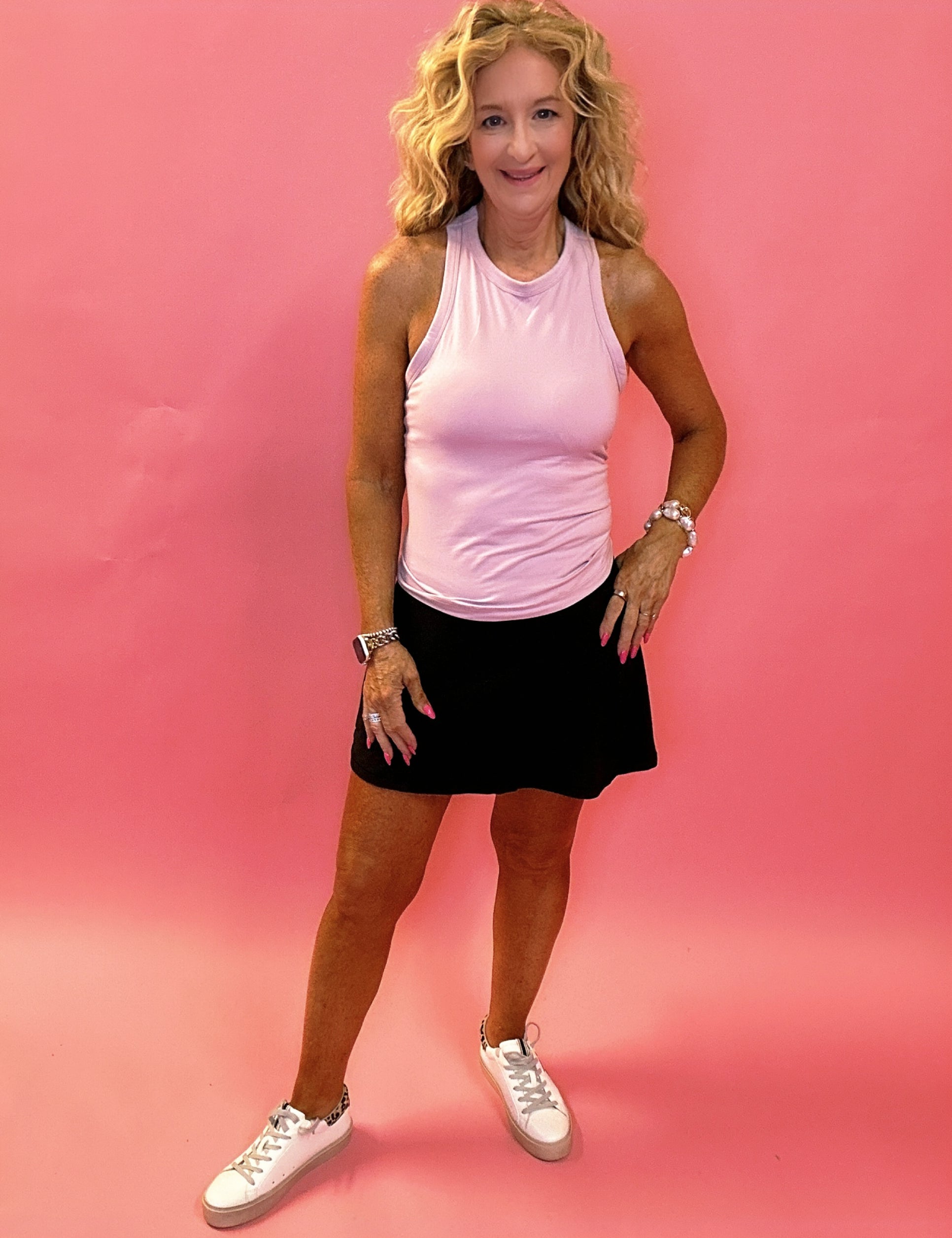 Essential Workout Sleeveless Tank Top in Pink