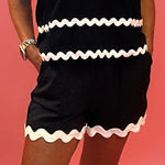 Rowen Ric Rac Shorts in Black